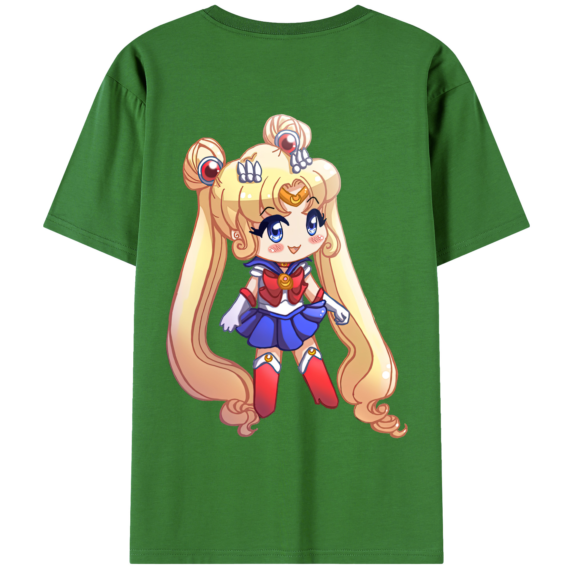 （画像用） 美少女戦士セーラームーン 月野 うさぎ つきの うさぎ Sailor Moon Tsukino Usagi レディース半袖Tシャツ(バックプリント)